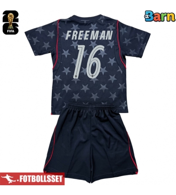 Förenta stater Alex Freeman #16 Bortatröja Barn VM 2026 Kortärmad (+ Korta byxor)